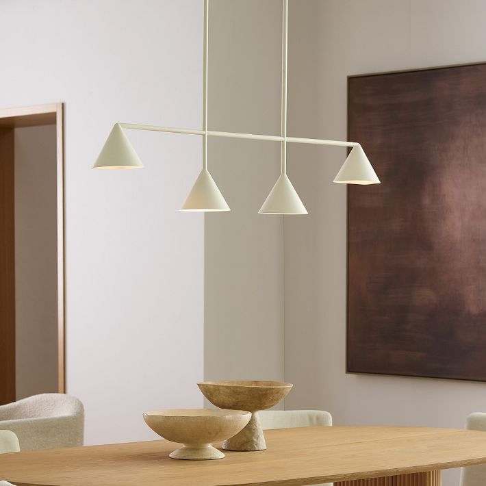 Brivana Modern Metal Chandelier - Black Cone Pendant Lamp for Office