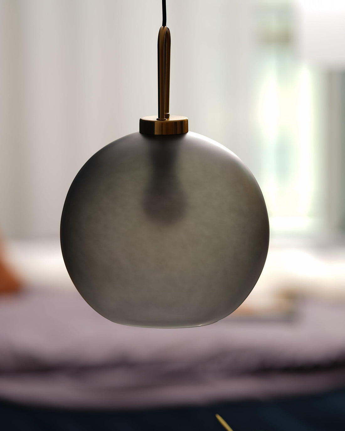 Kupferbeschichtete Glas-Plug-in-Hängeleuchte mit Kabel
