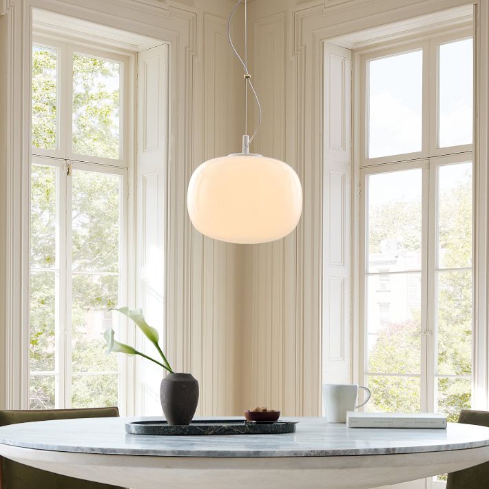 Lumivelle Minimalist Glass Pendant – Adjustable Height Dimmable Design