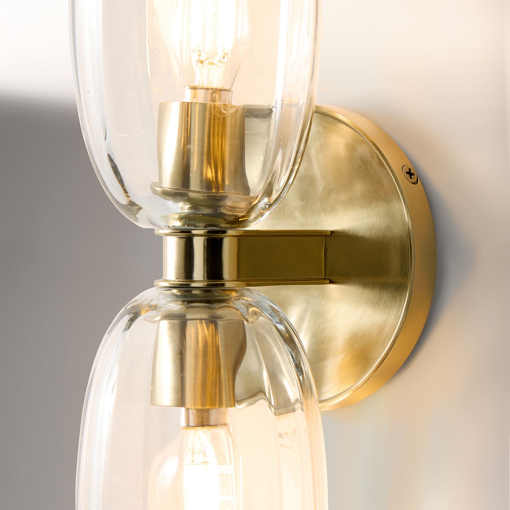 Vega Glass Minimalist Globe Wall Sconce Soft Diffused Glow Available in One or Two Lights