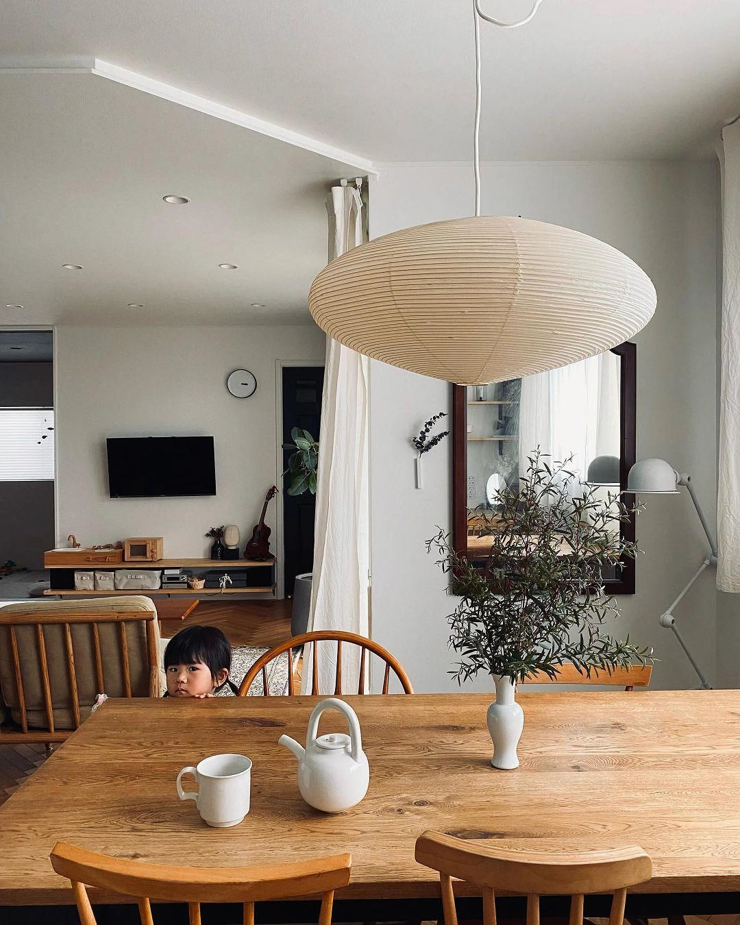 Mulberry Washi Pendelleuchte – Sanftes handgefertigtes Licht für warmes Wohndekor