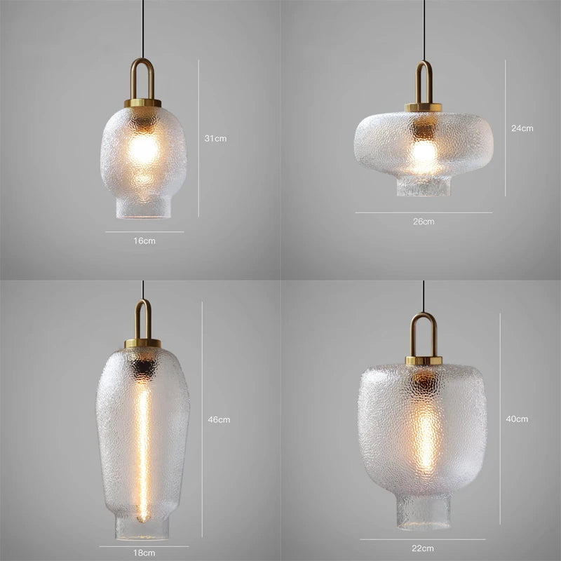 Frosted Glass Pendant Light – Modern Fixture for Bedroom & Dining Room