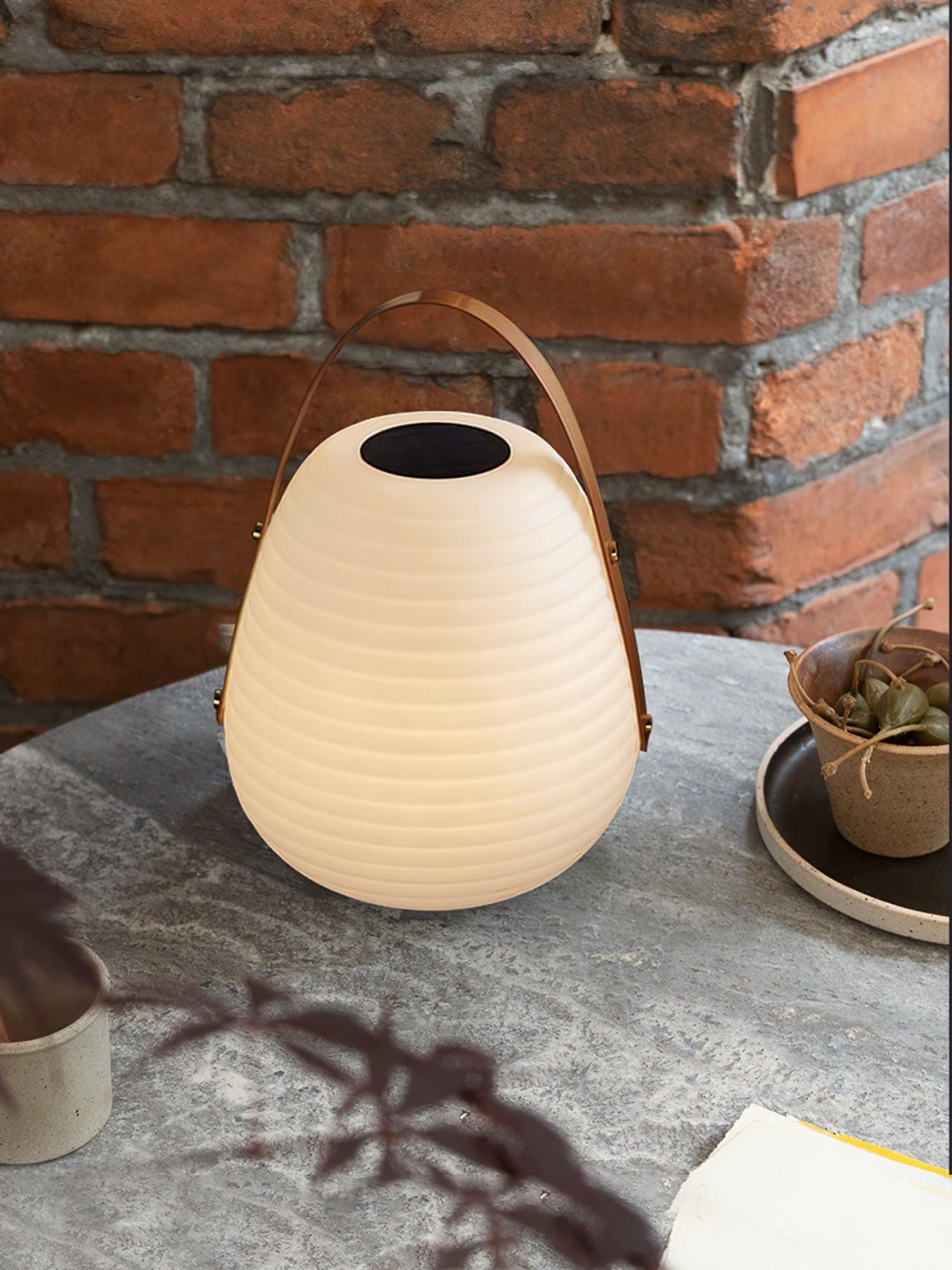 Lantern Outdoor Lamp - Frosted Plastic Portable Warm Light for Garden