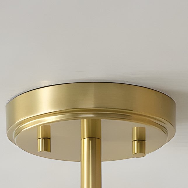 Rivora Ribbed Glass Semi Flush Ceiling - Modern Farmhouse Ceiling Light for Bedroom and Hallway U09