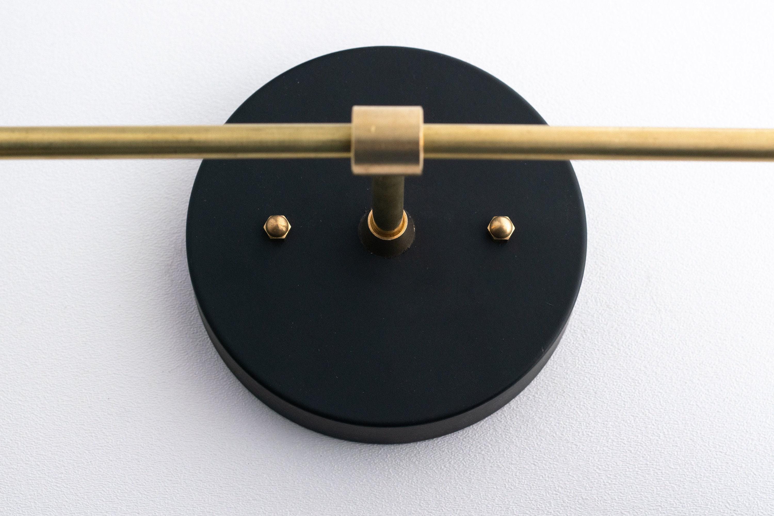 Conique Metal Dual Black Sconce with Cone Shades - Industrial Vanity Wall Light for Mirror