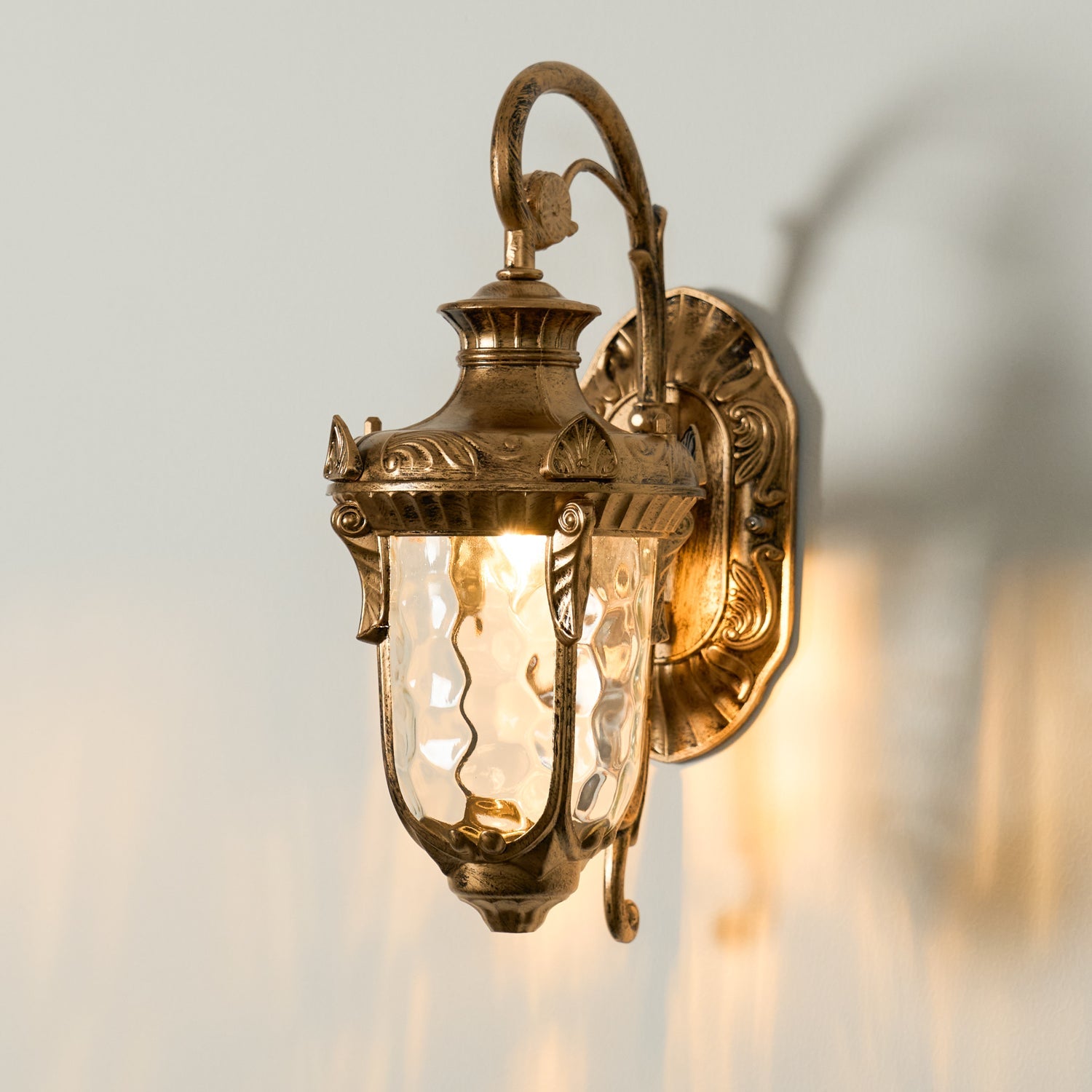 Heritage Outdoor Wall Lamp - Vintage Brass Light for Garden & Patio