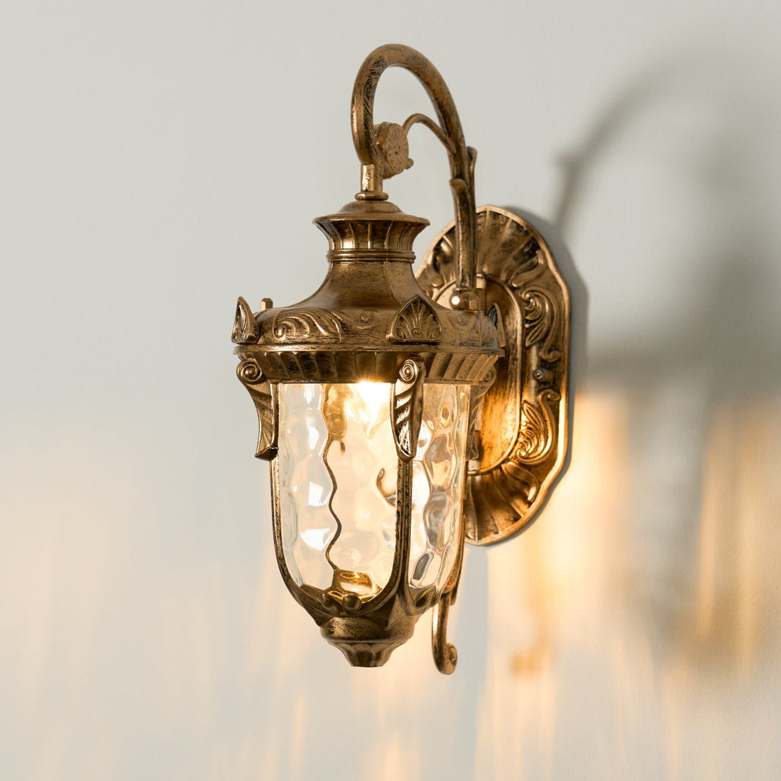 Heritage Outdoor Wall Lamp - Vintage Brass Light for Garden & Patio