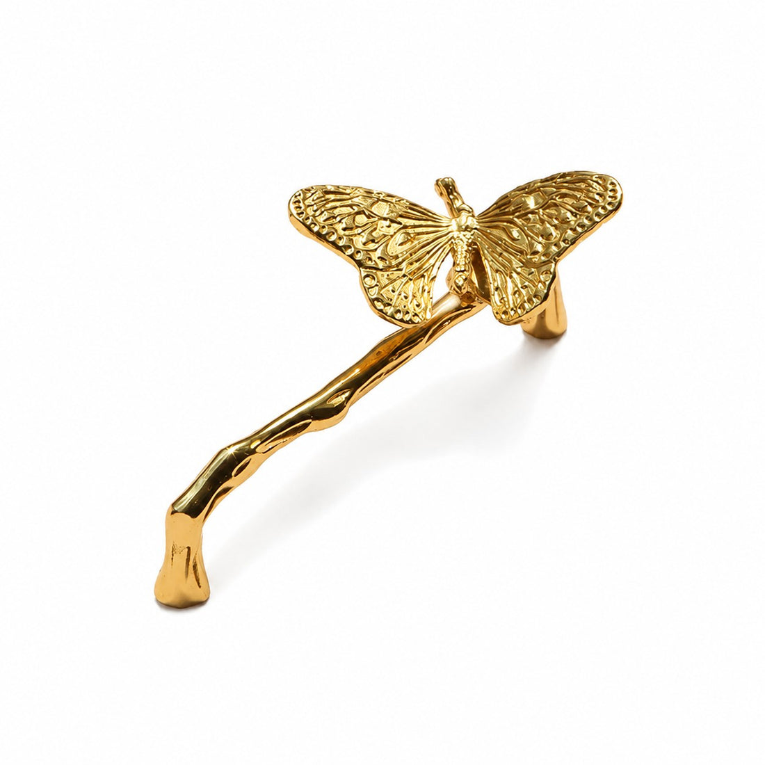 Vintage Butterfly brass cabinet handle with 5.0 in c-c / 12.8 cm c-c mounting