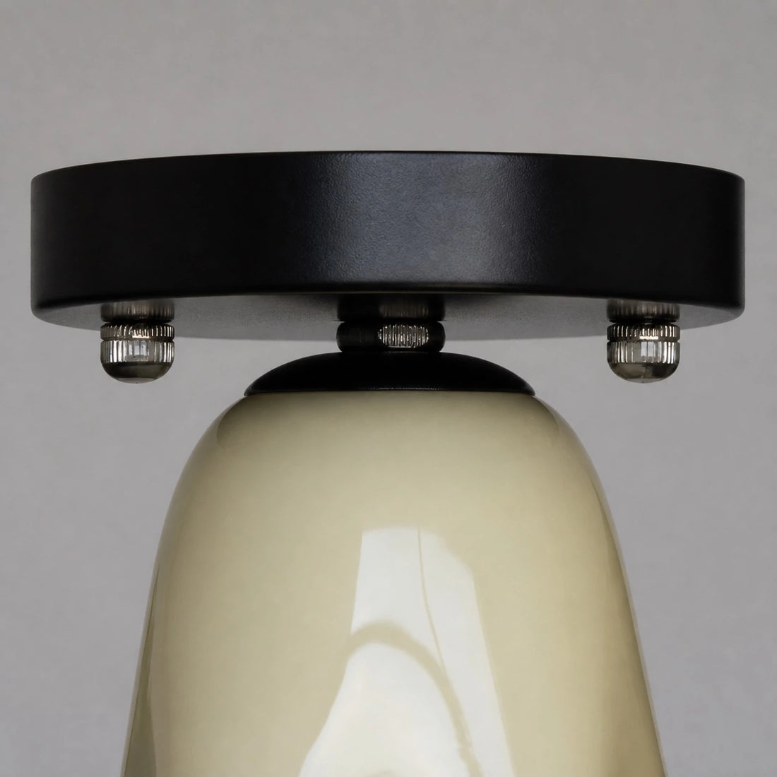 Flush mount canopy and fitting detail