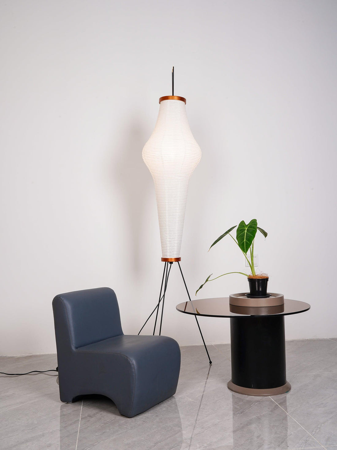 Rice Paper Floor Lamp - Bamboo Frame Soft Light for Living Room