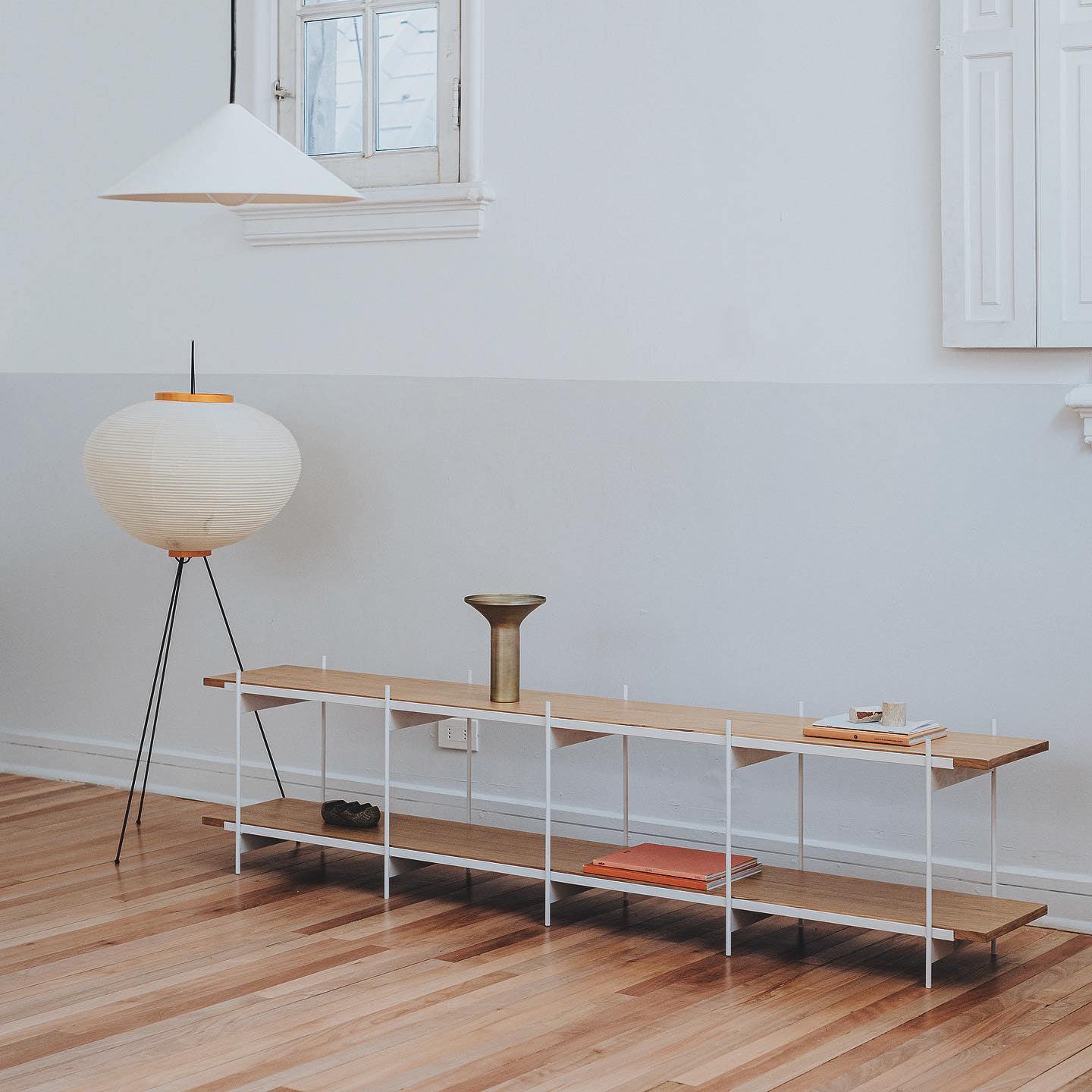 Rice Paper Floor Lamp - Bamboo Frame Soft Light for Living Room