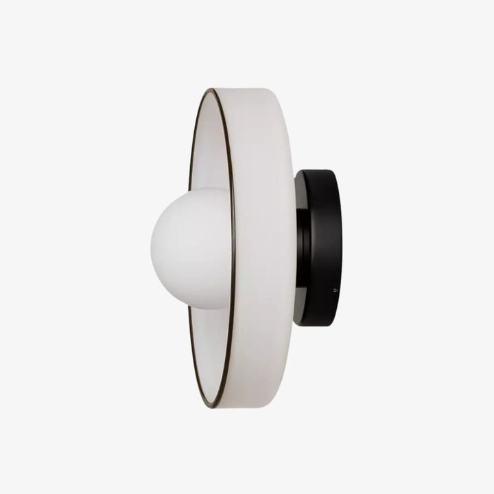 Kalo Sculptural Blown Glass Wall Sconce - Contemporary Disc Orb Light for Entryway