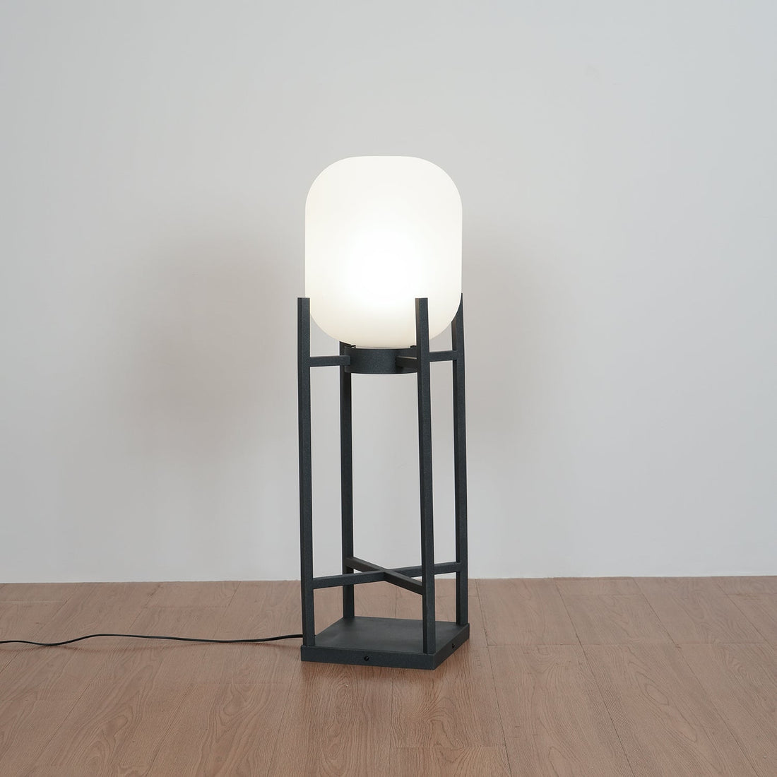 Lantern Floor Lamp - Solar LED Light for Garden, Patio & Outdoor Pathway