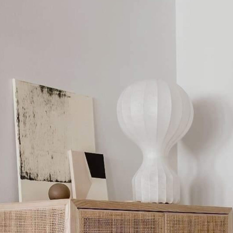 Heißluftballon Cocoon Weiße Tischlampe
