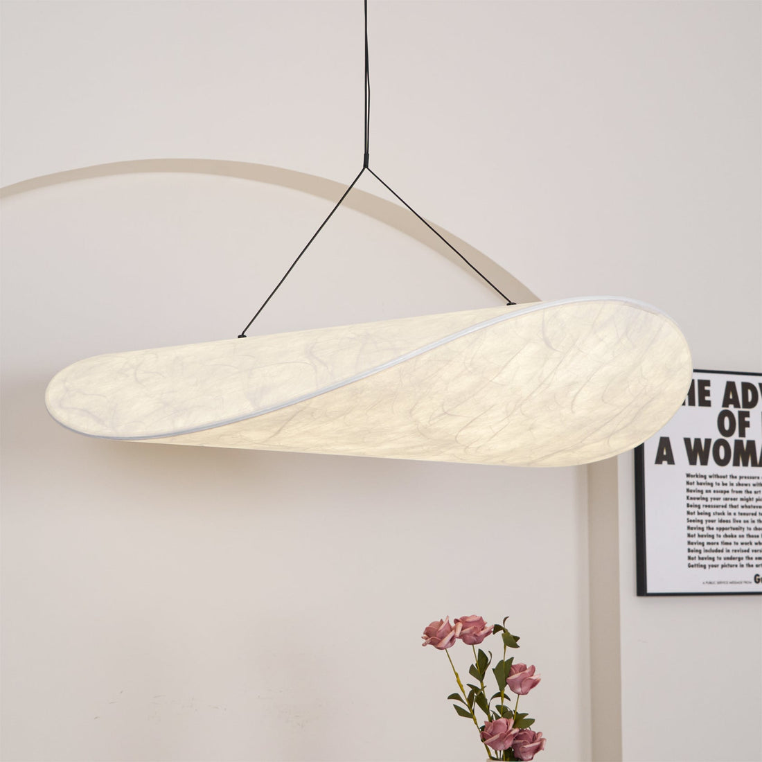 Cloudlike Mulberry Silk Plug-In Pendant Light