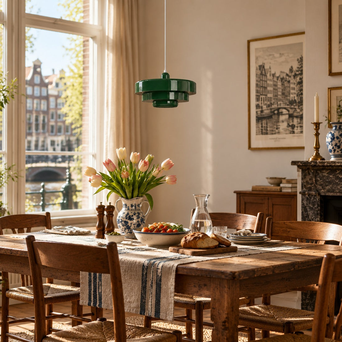 Retro Bauhaus Plug-In Pendant Light