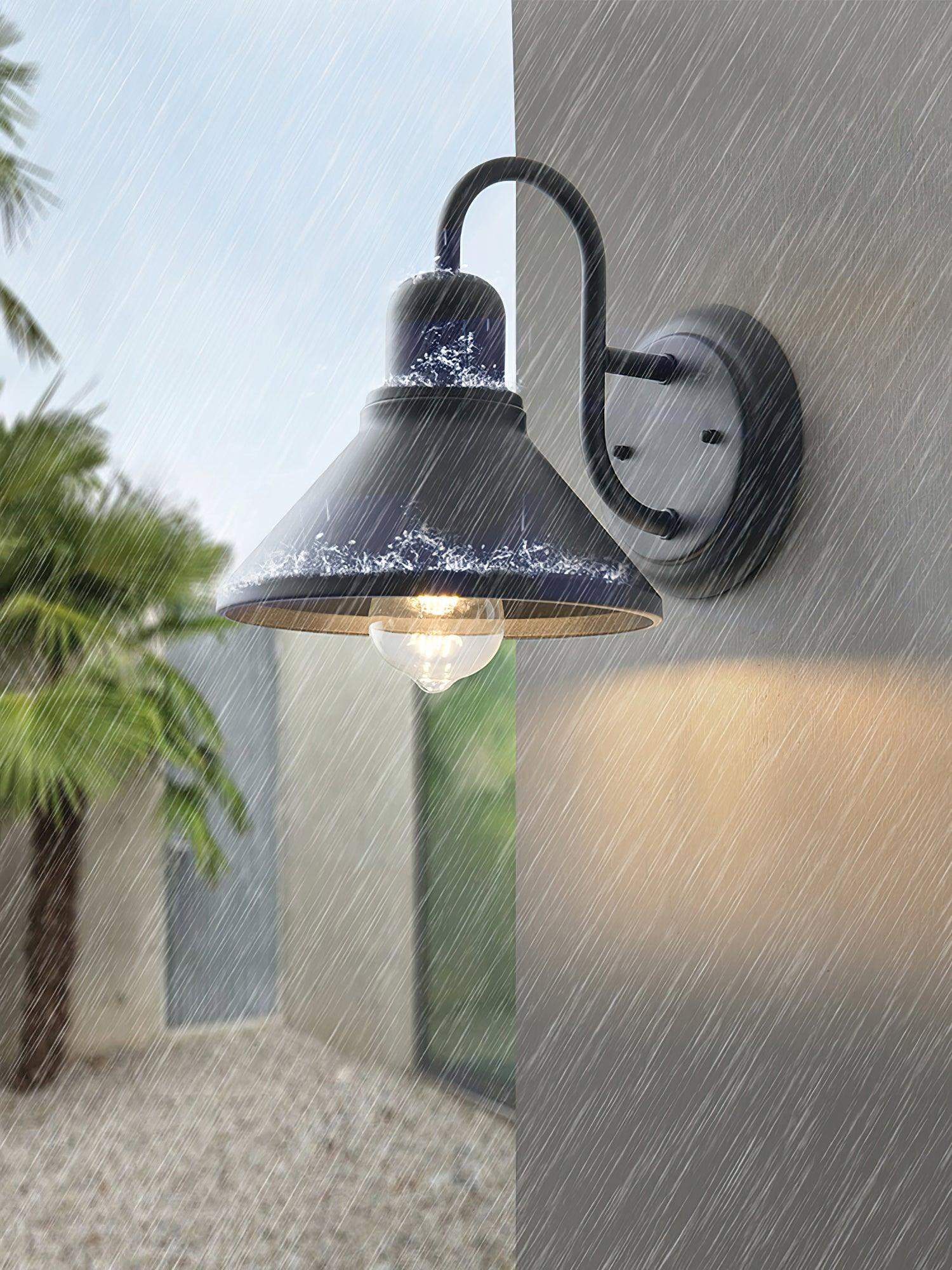 Outdoor Wall Lamp - Rustic Metal Sconce for Porch & Garden Lighting