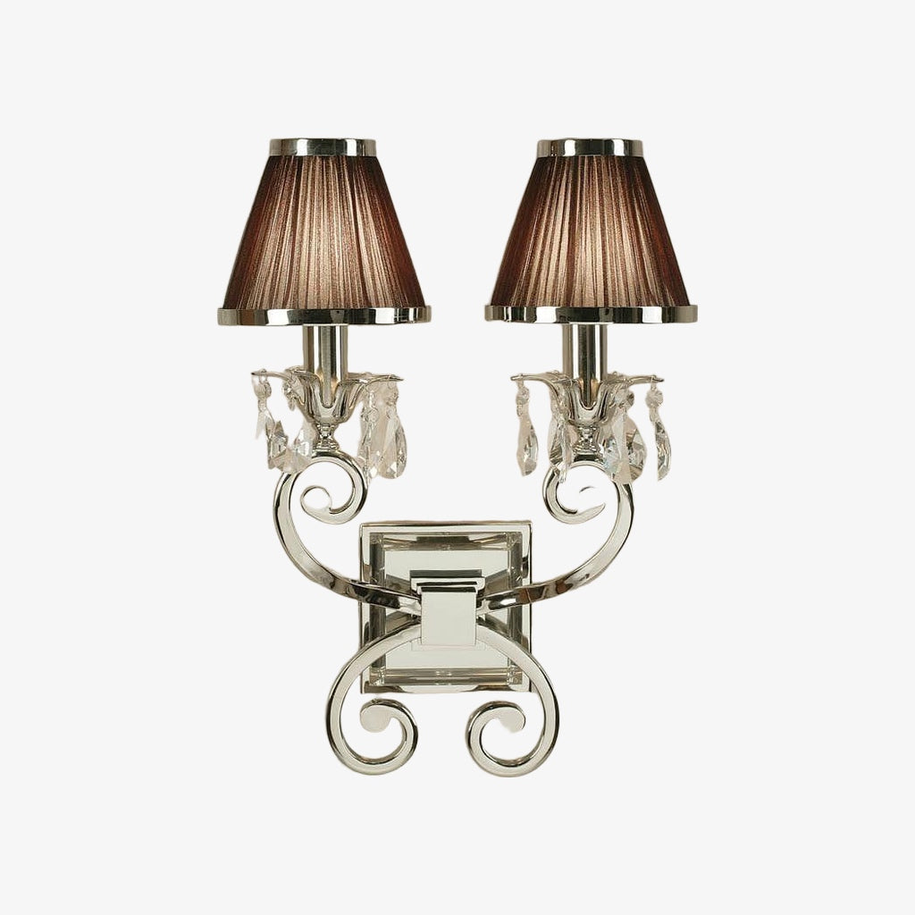 Talonis Luxury Crystal Wall Sconce – Chrome Finish Frame for Bedrooms and Home Décor