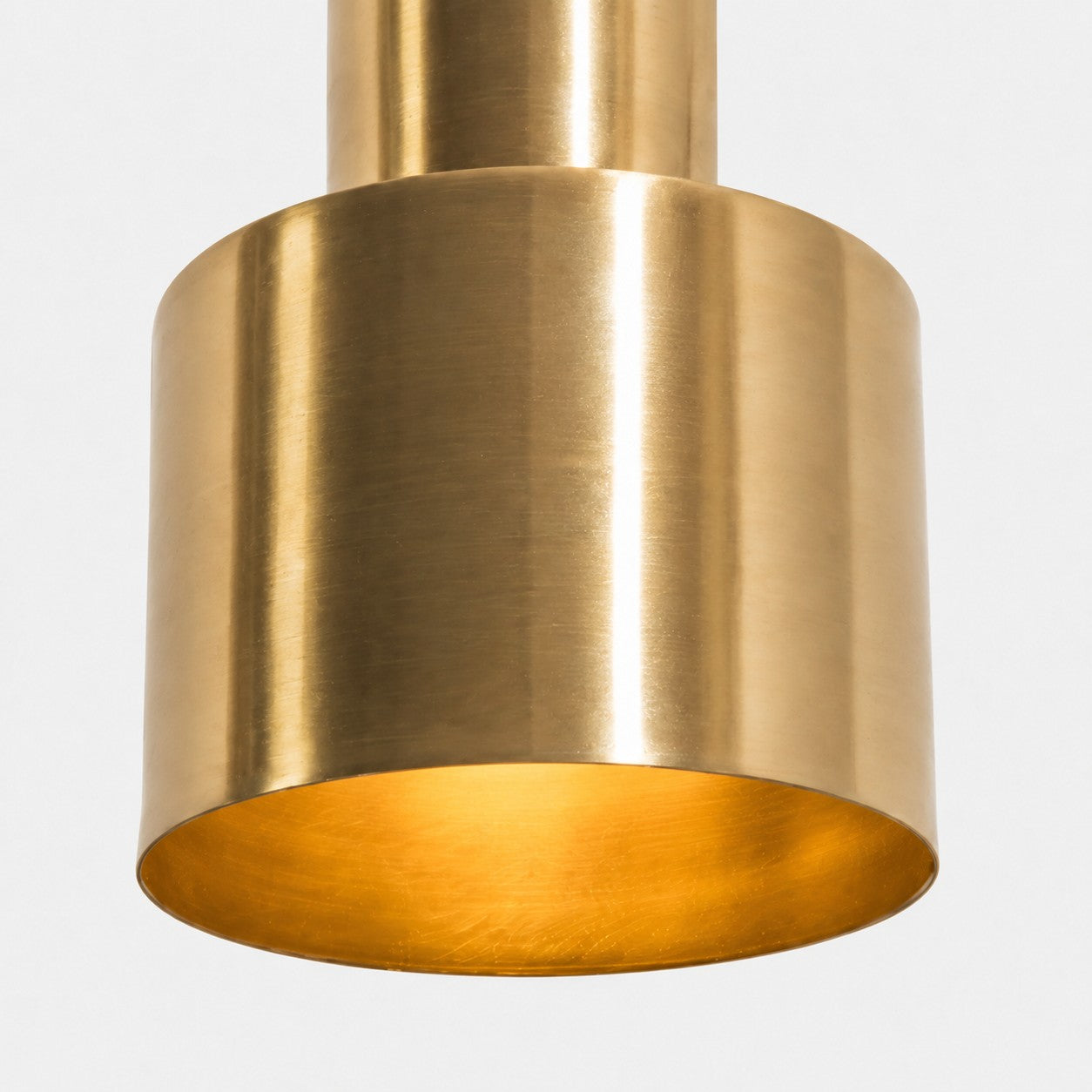 Lower copper shade edge and interior detail
