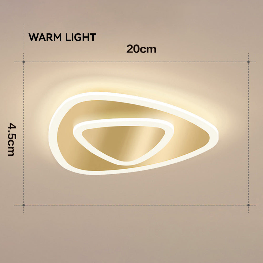 Minimalist LED Ceiling Light - Organic Metal Lamp for Modern Bedroom