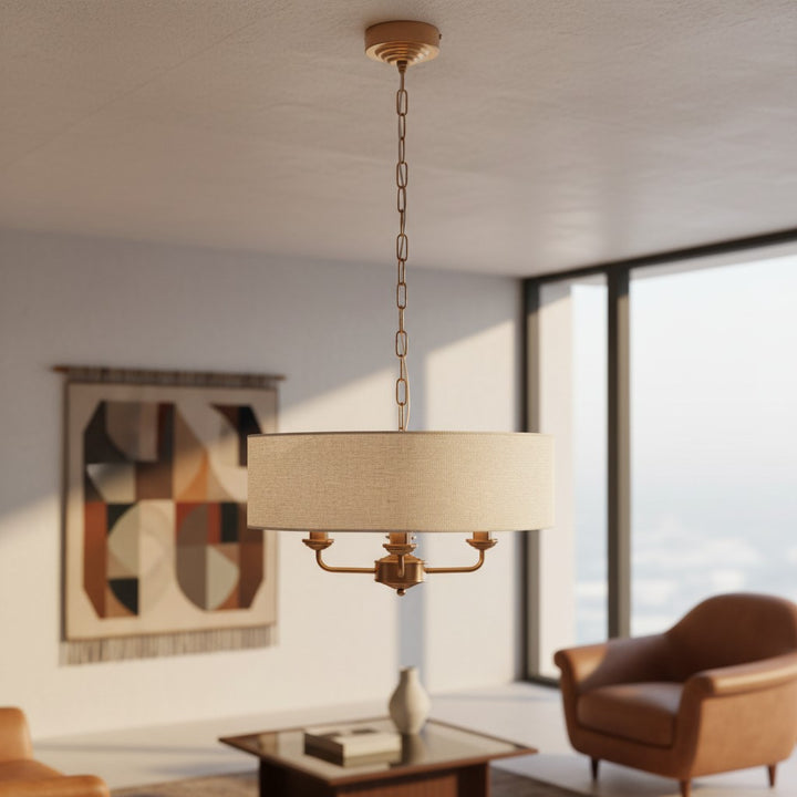 Tela Classic Multi-Light Design Pendant Light – Traditional Style Hanging Lamp for Dining Room