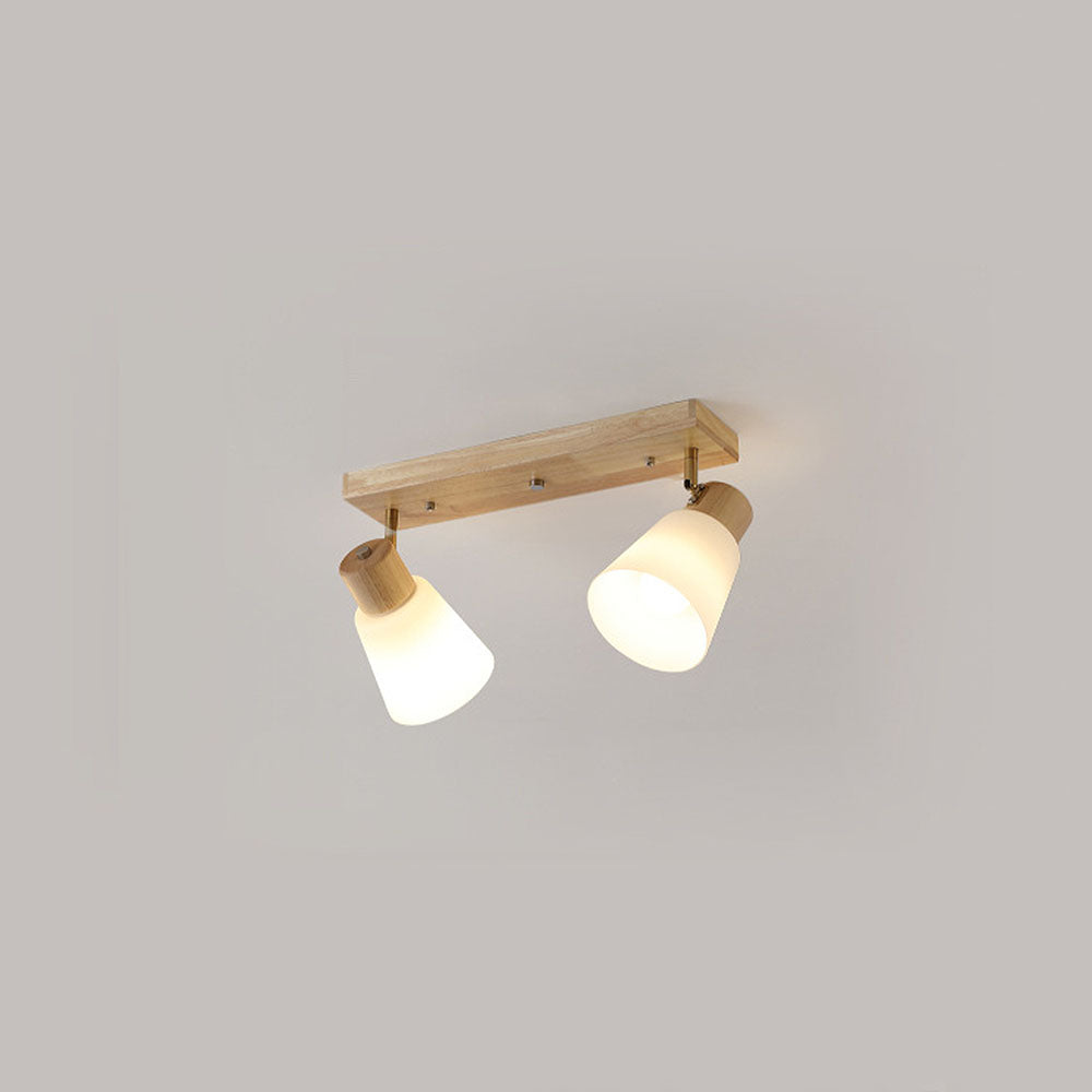 Wood Track Lighting - Modern Rotatable Minimalist Hallway Light