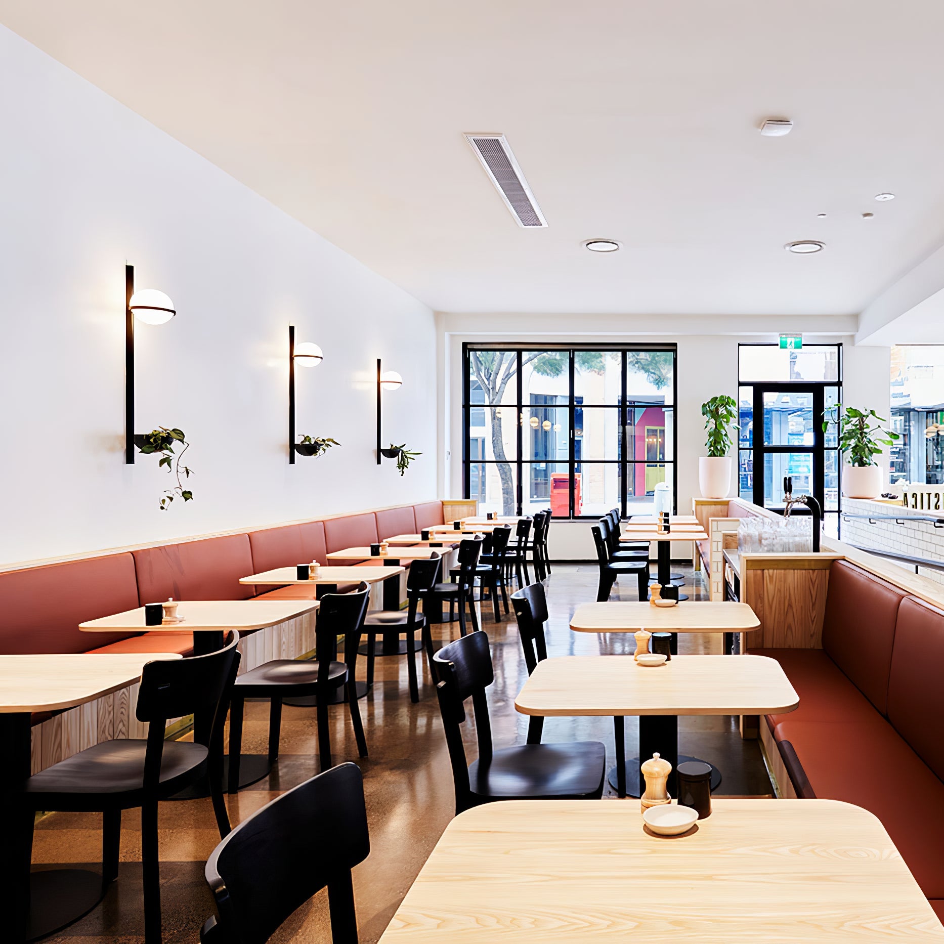 Modern Metal Wall Light - Black Frame Glowing Sphere Lamp for Garden