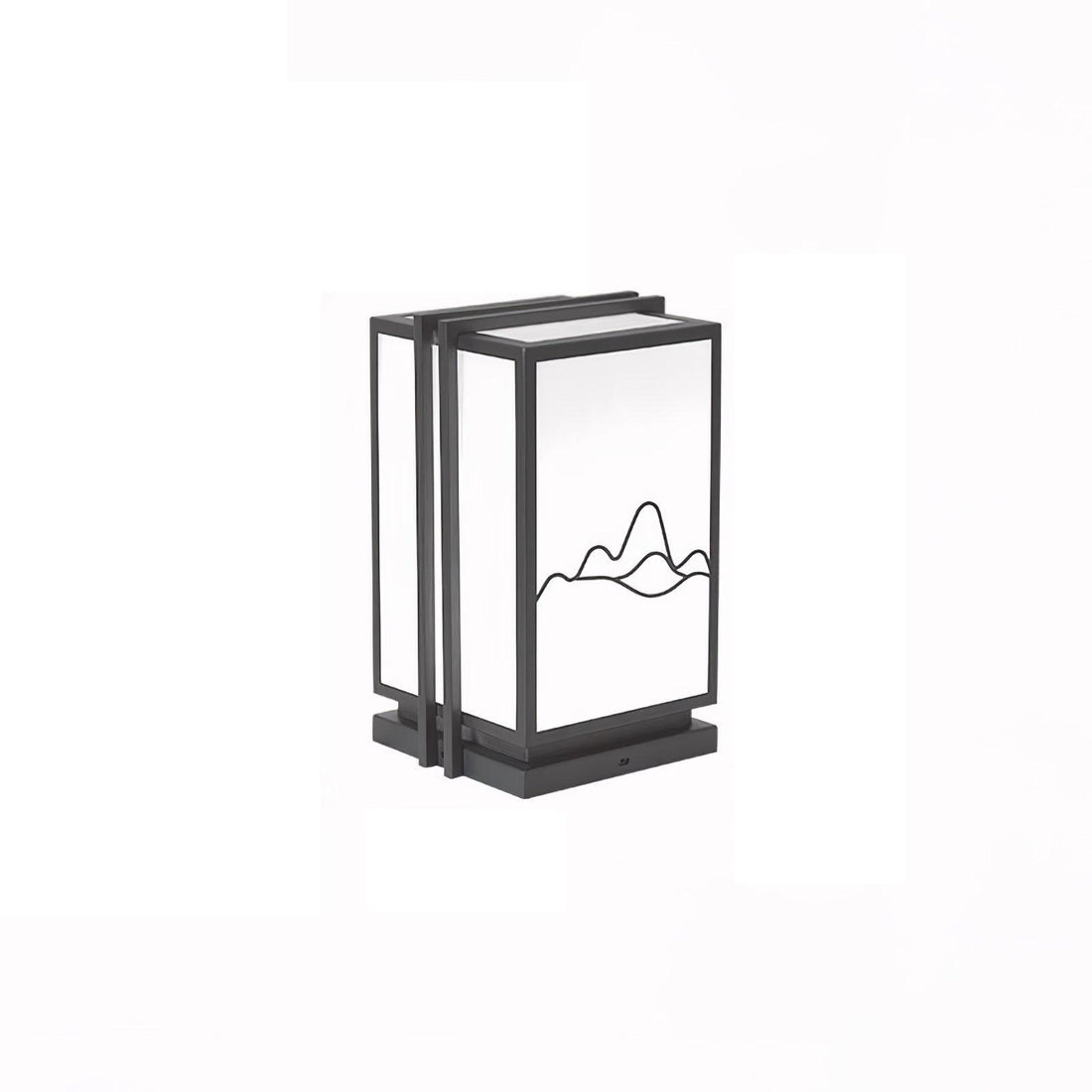 Mountain Outdoor Post Light - Stainless Steel Acrylic Minimalist Lamp
