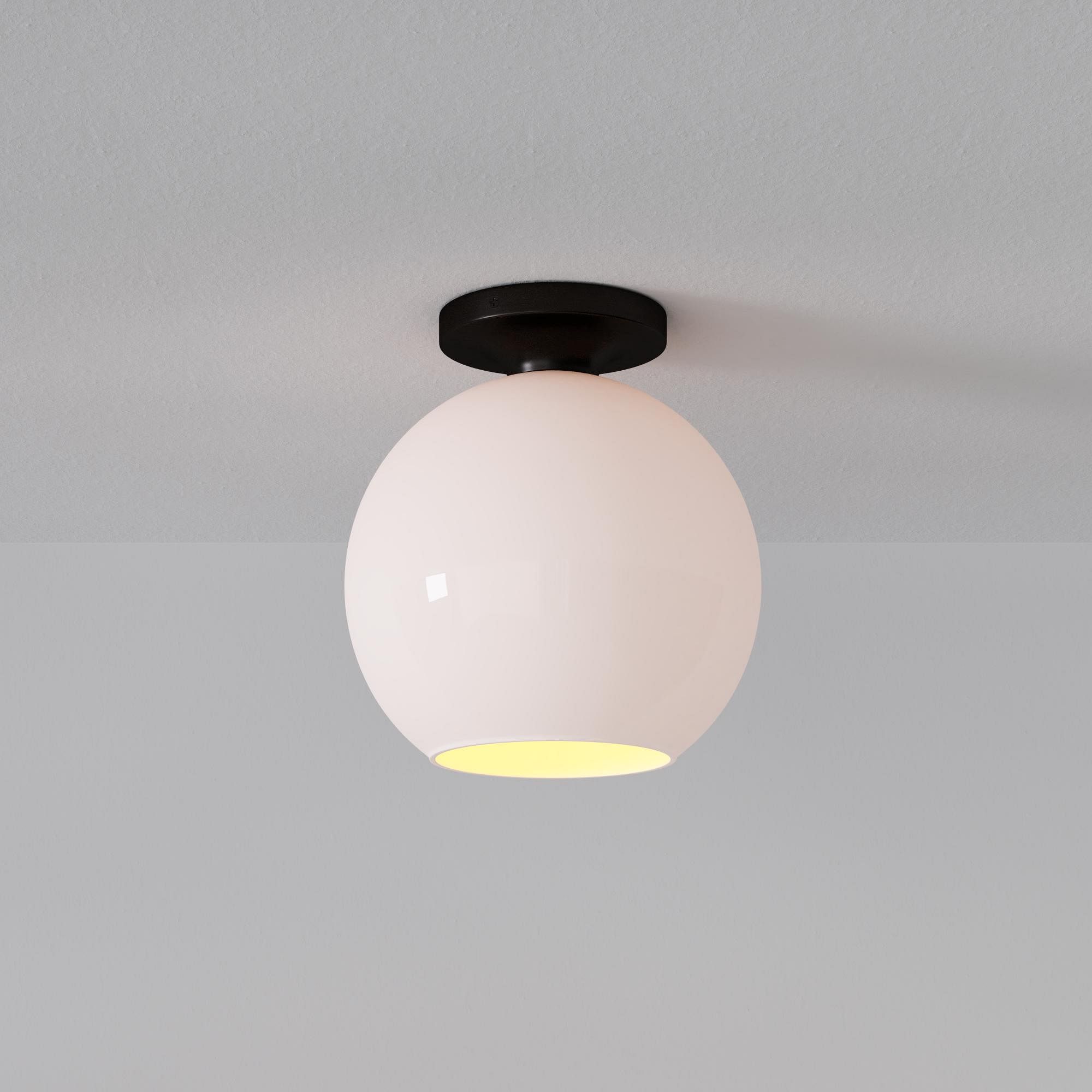 Selvion Modern Globe Ceiling Lamp - Damp-Rated Bathroom Lighting - Luxe Glass Shade