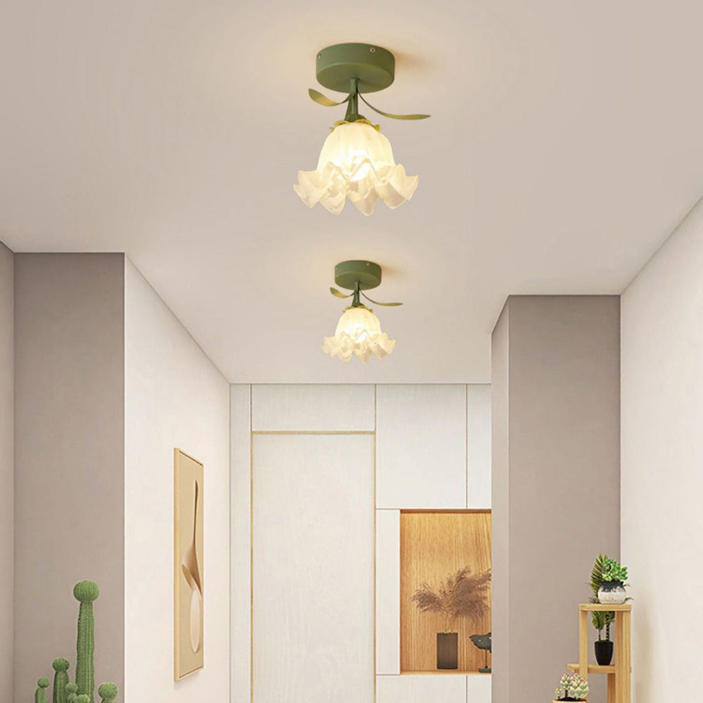 Creative Flower Ceiling Light - Mini Artistic Fixture for Bedroom