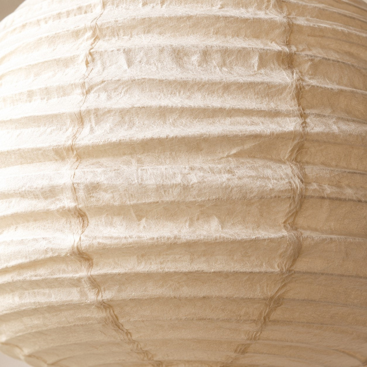 Close view of layered natural linen shade texture