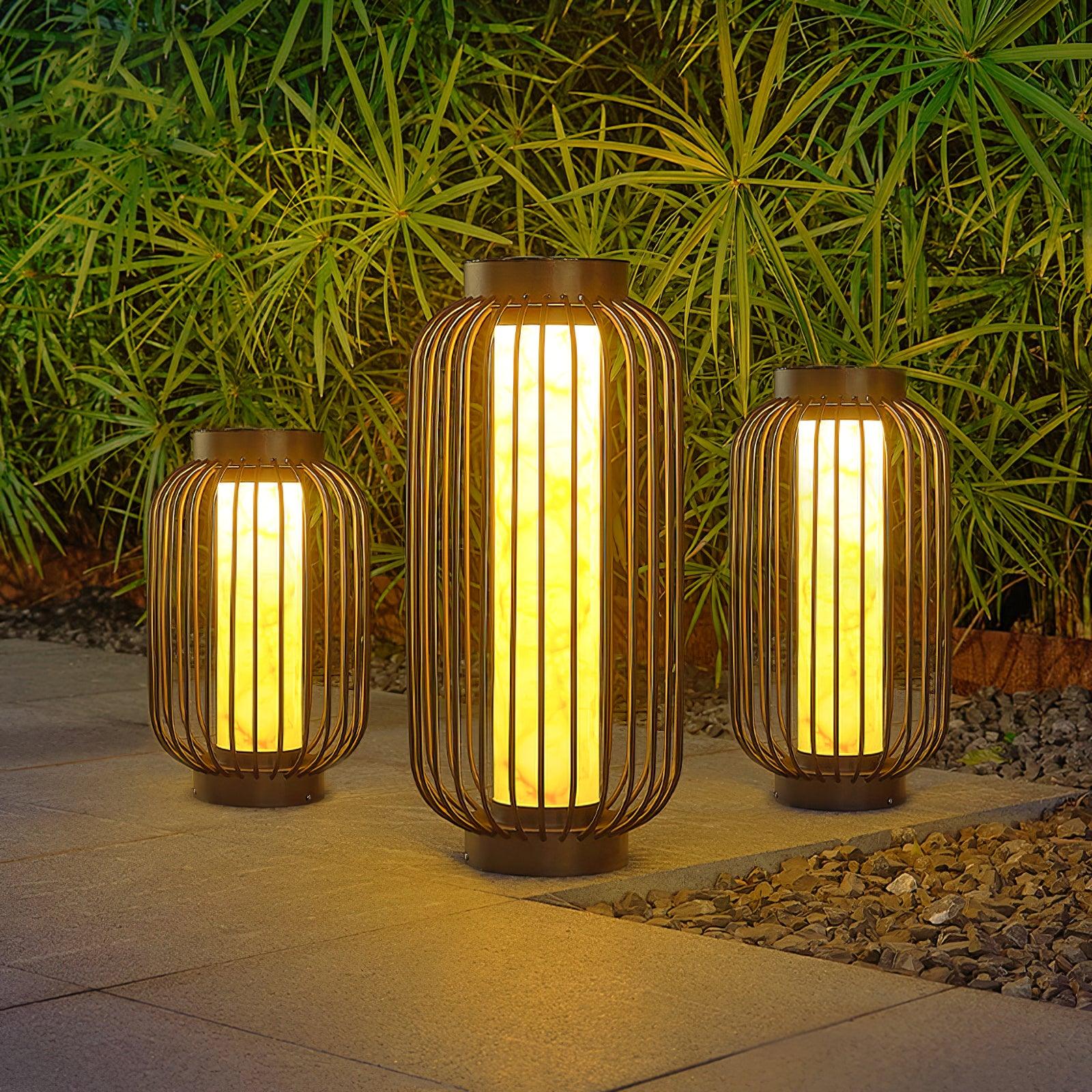 Metal Outdoor Table Lamp - Elegant Weather-Proof Lamp for Patio