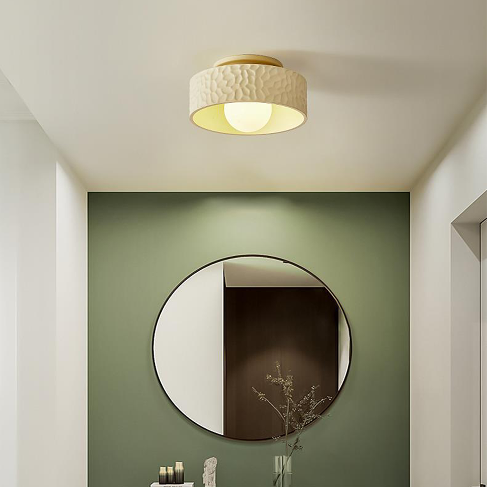 Wabi-sabi Ceiling Lamp - Round Style Fixture for Living Room