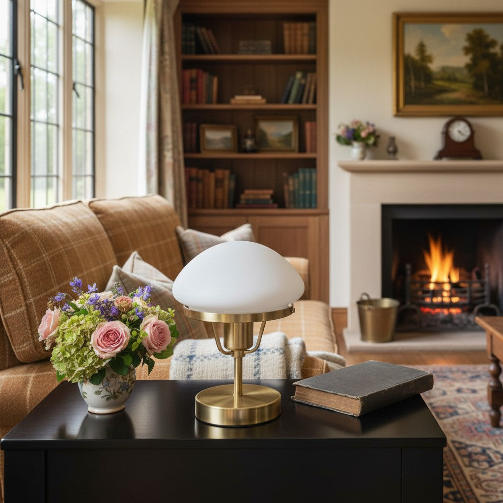 Ornato Luxe Modern Brass or Black Table Lamp - Convertible Table Light Fixture