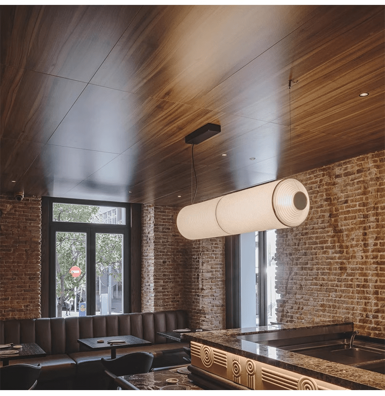 Hängelampe aus Maulbeerseide – Warme LED-Beleuchtung für Wohnzimmer