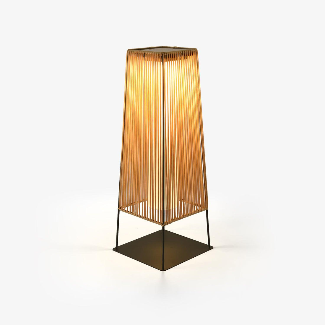 Kunststoff-Rattan-Außenpfostenleuchte - Solar-Pfostenlampe Ideal