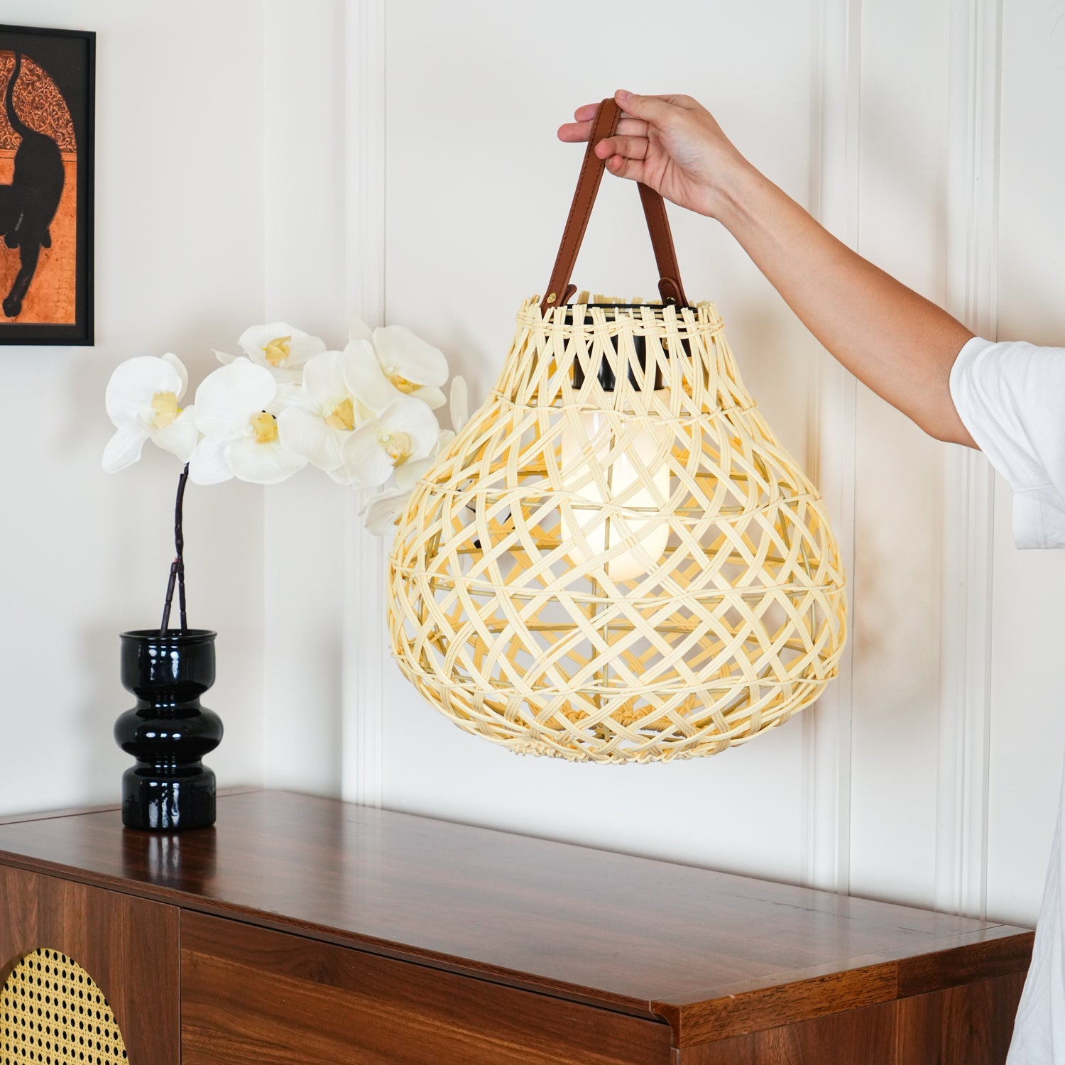 Woven Sphere Lantern Outdoor Lamp - Solar Outdoor Lamp Great
