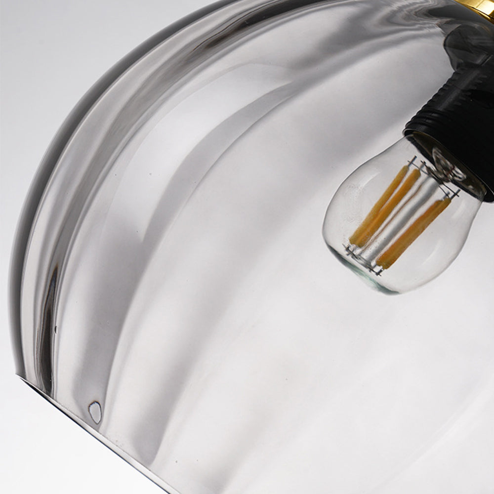 Modern Globe Pendant Light - Water Ripple Glass Lighting for Bedroom
