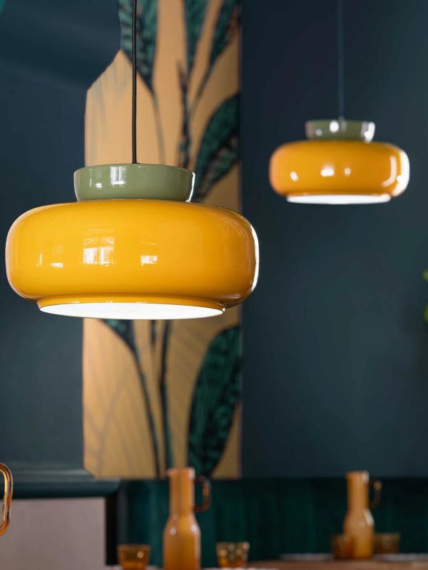 Fiesta Colorful Bowl Shaped Nordic Ceramic Pendant Lamp