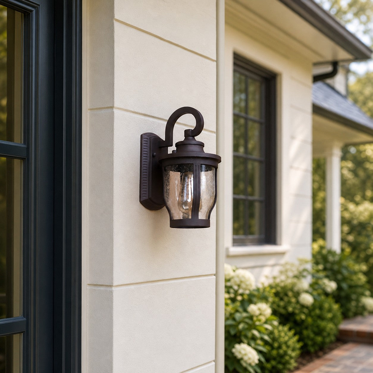 Vintage Rain Glass Outdoor Wall Sconce
