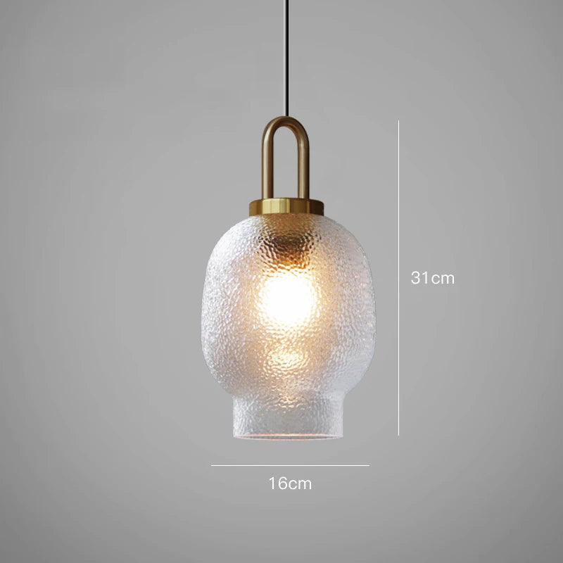 Frosted Glass Pendant Light – Modern Fixture for Bedroom & Dining Room