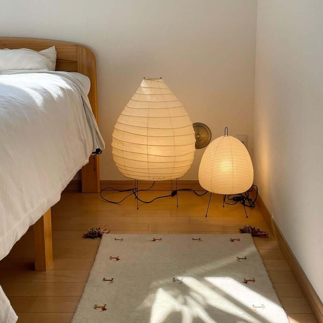 Tischlampe aus Washi-Papier – Laternendesign für Wohnzimmer und Schlafzimmer