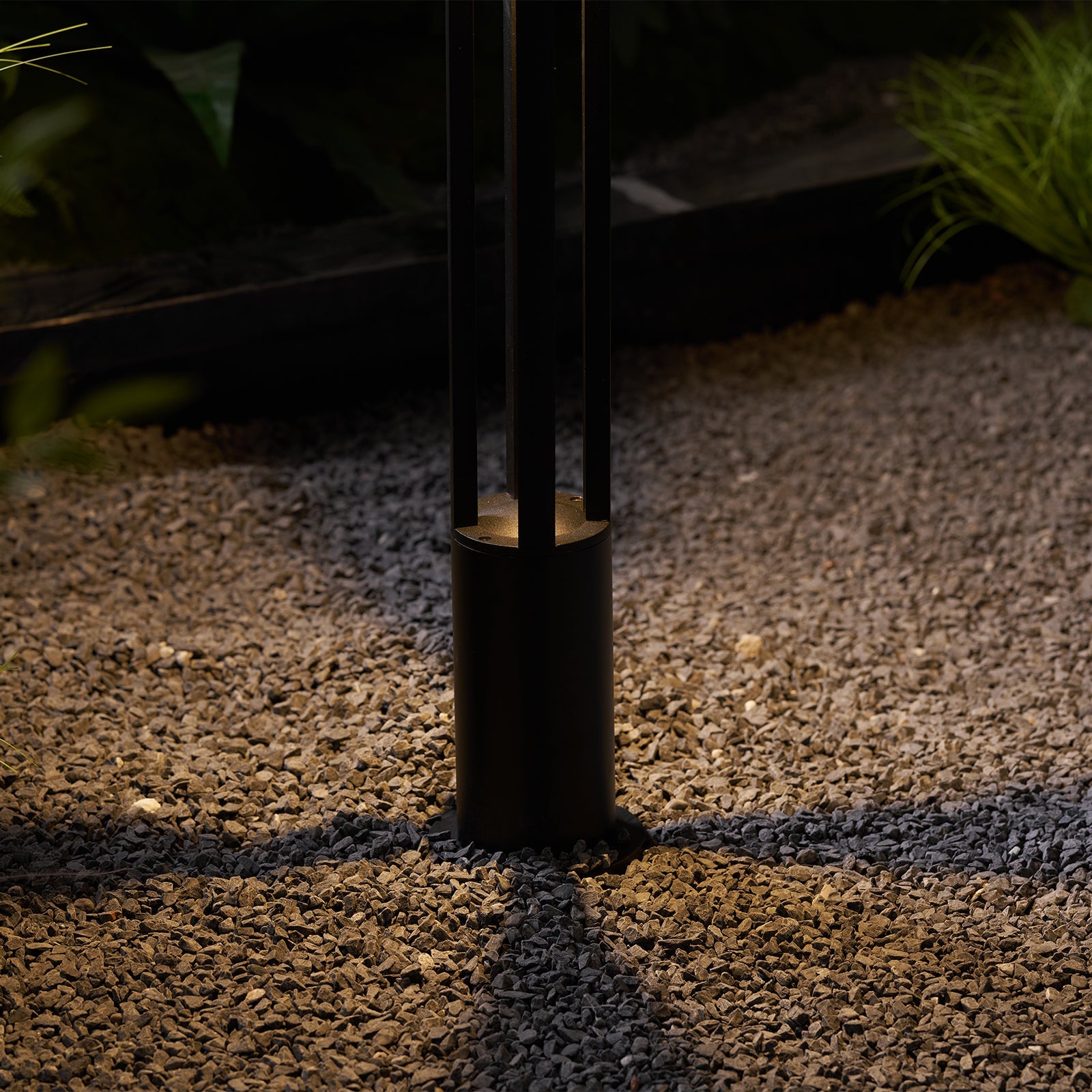 Black Solar Outdoor Post Light - Waterproof Solar Post Lamp
