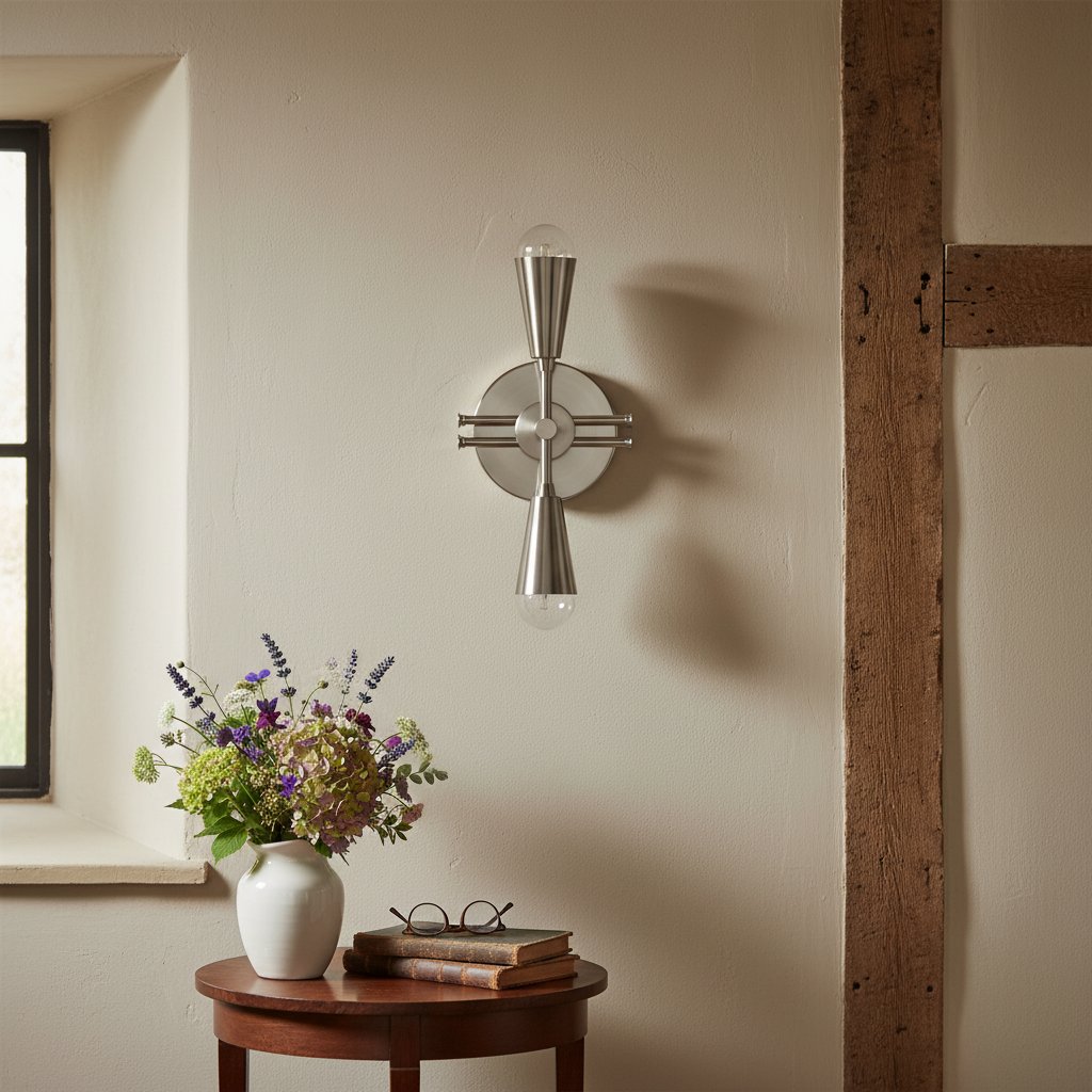 Pyralis Cone Art Deco Messing Wandleuchte - Industrielle Vanity Light