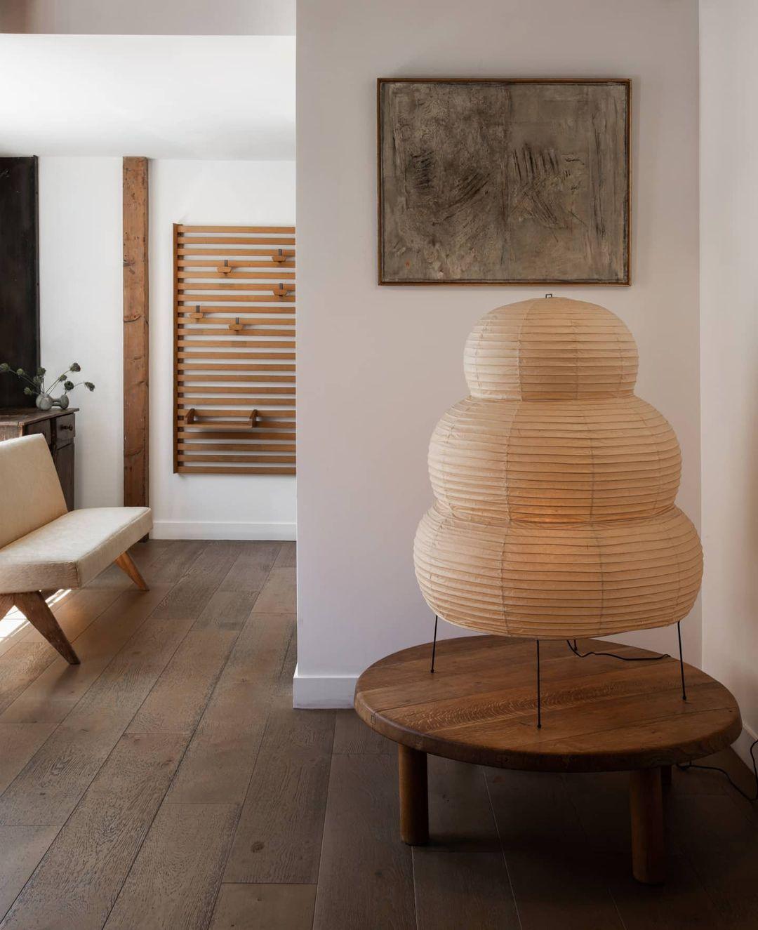 Japanese-Inspired Paper Table Lamp - Mulberry Paper Lamp for Bedroom