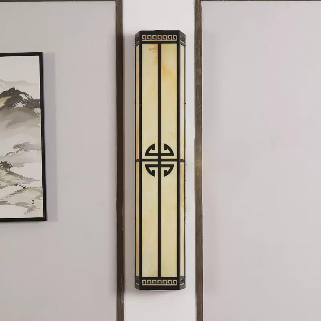 Schneeflocken-Wandleuchte aus Gipsmetall – quadratische, elegante Lampe für den Außenbereich