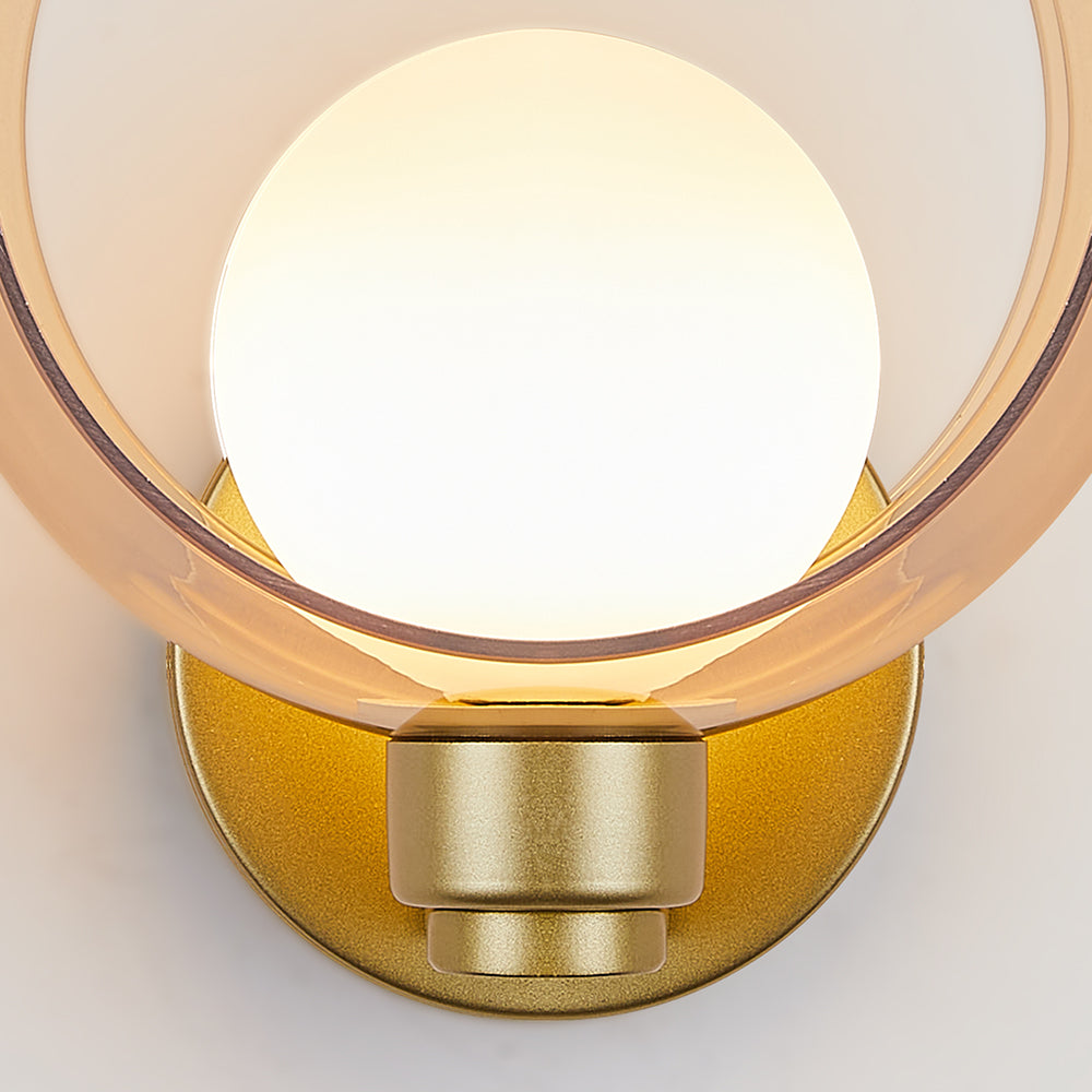 Round Glass Wall Sconce - Modern Living Room Lighting Contemporary