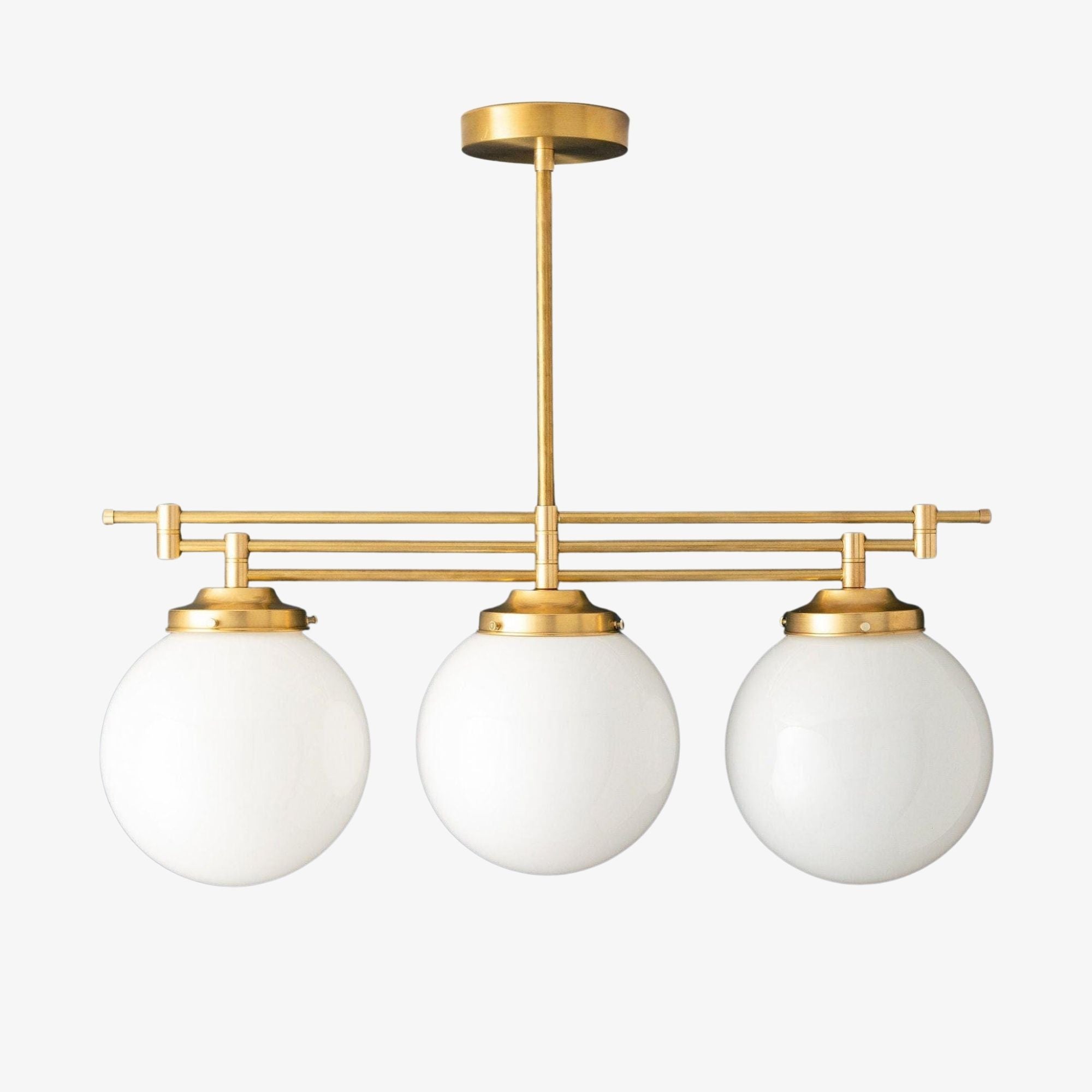 Glorica Glass Frosted Globe Pendant Light - Art Deco Hanging Light for Home