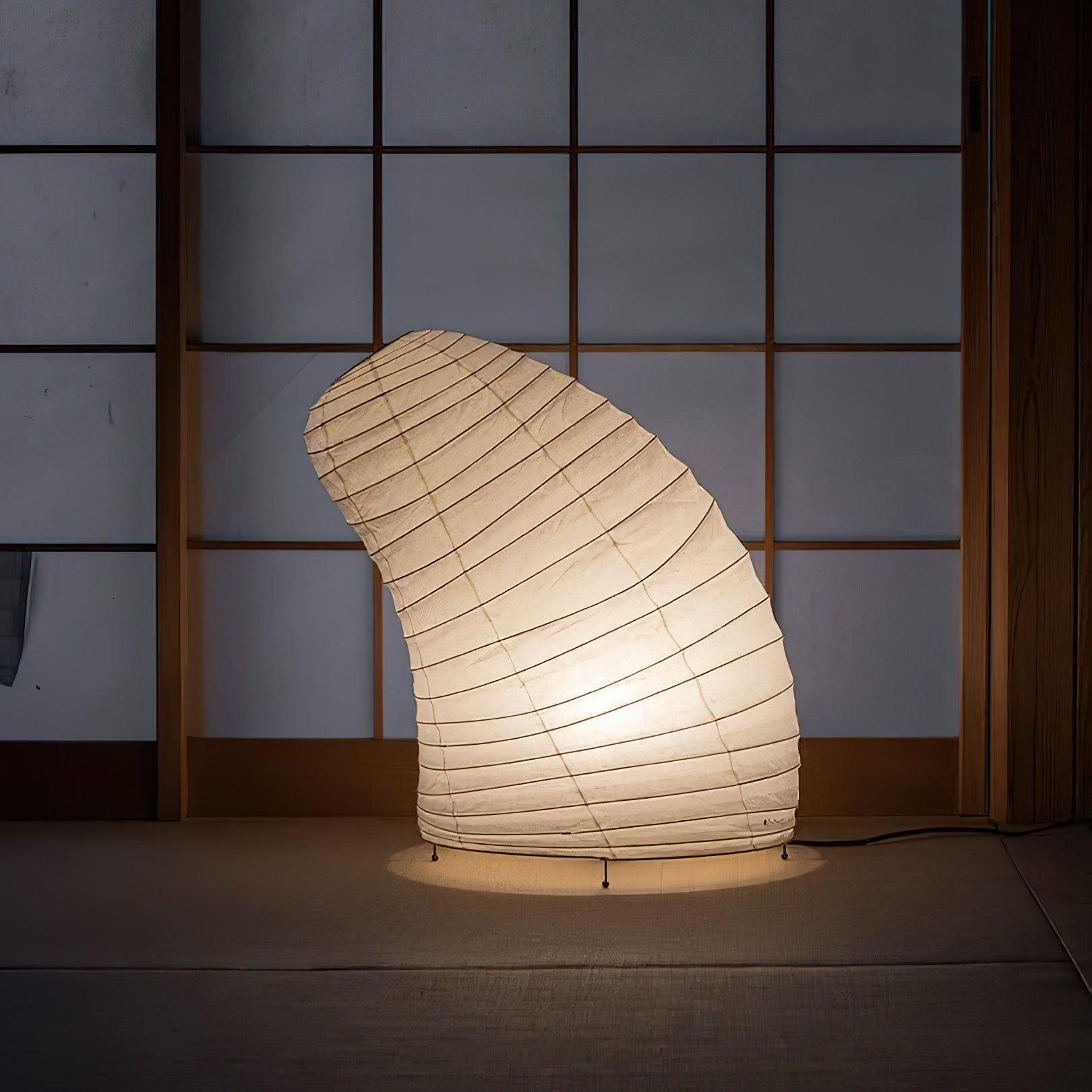 Japanese-Inspired Paper Table Lamp - Mulberry Paper Lamp for Bedroom