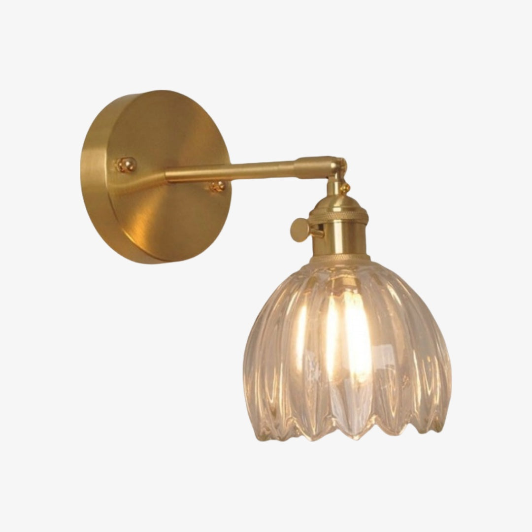 Blossix Floral Tulip Wall Sconce – Modern Wall Lamp Metal Base for Home Interior Lighting N64